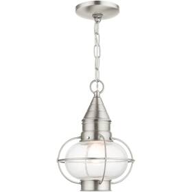26910-91 Livex Lighting Newburyport Outdoor Pendant Or Chandeller Brushed Nickel 26910-91 Livex Lighting Newburyport Outdoor Pendant Or Chandeller Brushed Nickel