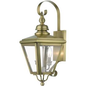 27372-01 Livex Lighting Adams Outdoor Medium Wall Lantern Antique Brass With 27372-01 Livex Lighting Adams Outdoor Medium Wall Lantern Antique Brass With