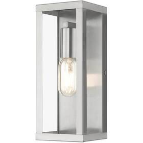 28032-91 Livex Lighting Gaffney Outdoor Wall Light Brushed Nickel