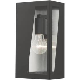 28932-04 Livex Lighting Forsyth Outdoor Wall Light Black With Brushed Nickel 28932-04 Livex Lighting Forsyth Outdoor Wall Light Black With Brushed Nickel