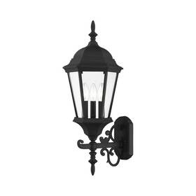 7561-14 Livex Lighting Outdoor Sconces 24.5 Inch Hx9.5 W Incandescent Led Aluminum Black