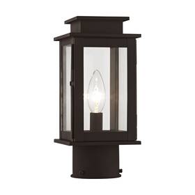 Style-10.5 Livex Lighting 847284048485 Princeton - 1 Light Outdoor Mini Post Top Lantern In Classic Inches