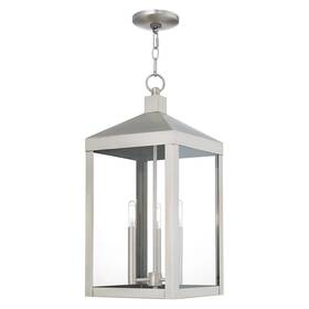 Livex Lighting 847284056343 - Nyack 3 Light Outdoor Pendant Lantern In Mid Century Modern
