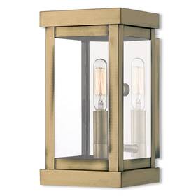Livex Lighting 847284056435 20701-01 Hopewell Outdoor Wall Light Antique Brass Livex Lighting 847284056435 20701-01 Hopewell Outdoor Wall Light Antique Brass