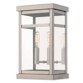 20702 Livex Lighting 847284056503 Hopewell 2 Light 12-3/4 Inch Tall Outdoor Wall - Nickel 20702 Livex Lighting 847284056503 Hopewell 2 Light 12-3/4 Inch Tall Outdoor Wall - Nickel