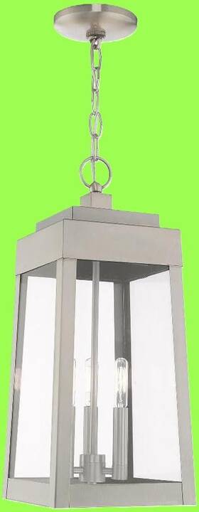 Livex Lighting 847284059207 20857-91 Oslo Outdoor Pendant Or Chandeller Brushed Nickel