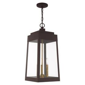 Livex Lighting 847284059238 - Oslo 3 Light Outdoor Pendant Lantern In Mid Century Modern Livex Lighting 847284059238 - Oslo 3 Light Outdoor Pendant Lantern In Mid Century Modern