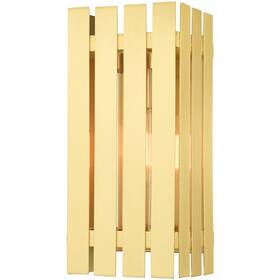 Livex Lighting 847284068292 20752-12 Greenwich Outdoor Wall Light Satin Brass