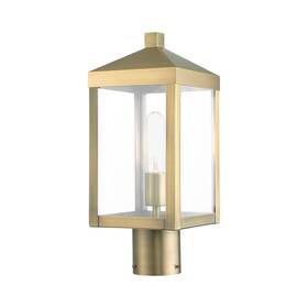 Livex Lighting 847284068452 - Nyack 1 Light Outdoor Post Top Lantern In Mid Century Modern