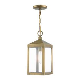 Livex Lighting 847284068490 20591-01 Nyack - 1 Light Outdoor Pendant Lantern In Mid Century