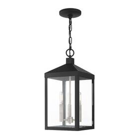 Livex Lighting 847284068582 - Nyack 3 Light Outdoor Pendant Lantern In Mid Century Modern Livex Lighting 847284068582 - Nyack 3 Light Outdoor Pendant Lantern In Mid Century Modern