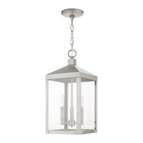 Livex Lighting 847284068605 - Nyack 3 Light Outdoor Pendant Lantern In Mid Century Modern