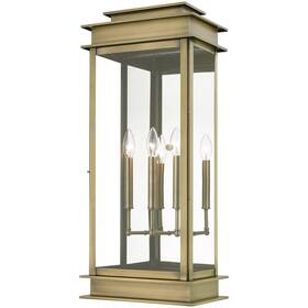 Livex Lighting 847284081123 20208-01 Princeton Outdoor Wall Light Antique Brass Livex Lighting 847284081123 20208-01 Princeton Outdoor Wall Light Antique Brass