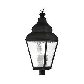 2608-04 Livex Lighting Black Outdoor Post Top Lantern