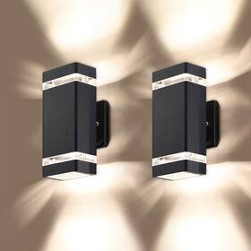 Lmp 786118382060 2 Pack Led Square Up And Down Lights Outdoor Wall Light Body In Aluminum
