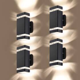 Zy-b1046c4hei Lmp 4 Pack Led Square Up And Down Lights Outdoor Wall Light Body In Aluminum Wate Zy-b1046c4hei Lmp 4 Pack Led Square Up And Down Lights Outdoor Wall Light Body In Aluminum Wate