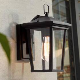 Lnc 811159032091 Modern Coastal Matte Black Outdoor Sconce 1-light Wall Mount Lantern