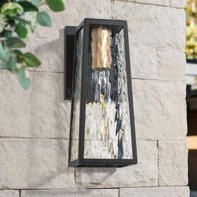 Bnfb2mhd1600139 Lnc Modern Textured Black 1-light Outdoor Wall Sconce Industrial Square