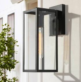 A04247 Lnc Home Booth 14 Inch H 1-light Black Outdoor Wall Lantern New