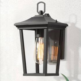 Ll6nevhl1278s6b Lnc Modern Textured Black Outdoor Wall Lantern Sconce 1-light Exterior Light
