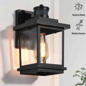 Lynrqj2156ar8c Lnc Modern 1-light Motion Sensing Outdoor Wall Lantern Textured Black Light Lynrqj2156ar8c Lnc Modern 1-light Motion Sensing Outdoor Wall Lantern Textured Black Light