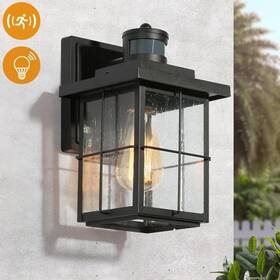 Nfzer3hd14745i8 Lnc Modern Outdoor Wall Light With Motion Sensor 1-light Black Exterior Sconce For