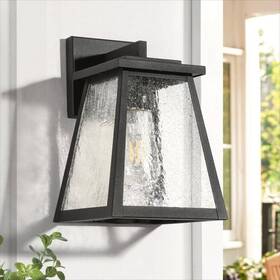 Nzbv7nhd15187z9 Lnc Modern 11 Inch 1-light Black Outdoor Wall Light Geometric Sconce With Seeded