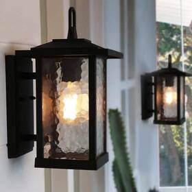 Zmi7n2hd13501f6 Lnc Modern Black Outdoor Wall Sconce Farmhouse Lantern Coach Light With Waterglass