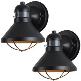 22usbd001-fba Lonedruid 2 Pack Motion Sensor Outdoor Led Wall Light Dusk To Dawn Exterior Sconce Ligh