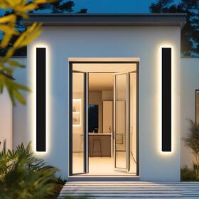 Lotecthy 763392180759 4.33in Wide Modern Outdoor Wall Light 2pcs 39in Exterior Lights Dimmabl