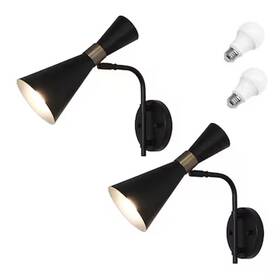 Wl051209-bk-2pks Lucere 4816814 Wall Sconces Industrial Matte Black - 2 Pack