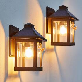 Mdc150405 Luhlee Solar Porch Lights Outdoor 2 Pack Motion Sensor Wall Ip65 Waterp