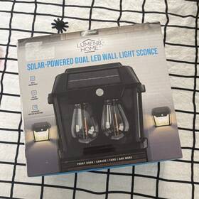 Lumen8 Home Ple089 Solar Dual Led Outdoor Wall Sconce Black Motion Detection Lumen8 Home Ple089 Solar Dual Led Outdoor Wall Sconce Black Motion Detection