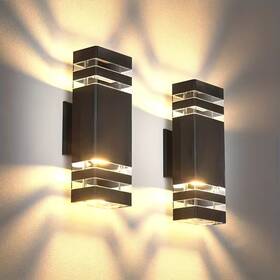2pcdimmable Luminturs C0341 2pcdimmable/n Led Wall Sconce Light Fixture Outdoor Up/down Lamp E27 Bulbs Villa