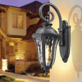 7x9b-m Luminzone Exterior Porch Light Wall Mount Modern Outdoor Fixtures With Wate