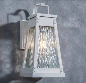 5278001331 Lutec Outdoor Wall Lantern Sconce 13.5 Inch Rust Resistant White With Seeded Glass 5278001331 Lutec Outdoor Wall Lantern Sconce 13.5 Inch Rust Resistant White With Seeded Glass