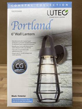 5281001330 Lutec Wall Lantern Sconce 7.09 Inch X6.3 X13.78 1-light Outdoor Waterproof Black