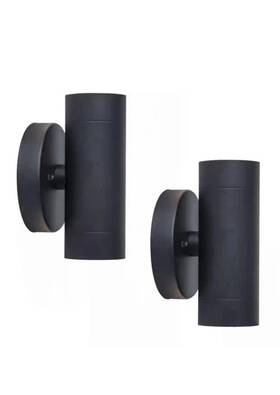 5510808012 Lutec 2-light Black Led Outdoor Wall Sconce Lantern With Up/down Light 2-pack 5510808012 Lutec 2-light Black Led Outdoor Wall Sconce Lantern With Up/down Light 2-pack