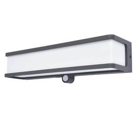 6943801125 Lutec 1-light Dark Grey Outdoor Solar Powered Integrated Led Lantern Wall Mount Sconce