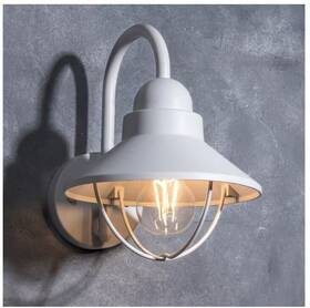 Lutec 845473052824 - Coastal Mystic 1-light White Outdoor Wall Lantern Sconce