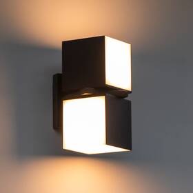 Lutec 939412010137 Cuba 3000k 1100lm Led Integrated Porch Wall Light Outdoor Indoor Bedroom Wal