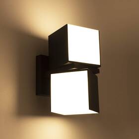 Lutec 939412014982 Cuba Dusk To Dawn Outdoor Wall Lights 3000k 1100lm Led Integrated Porch