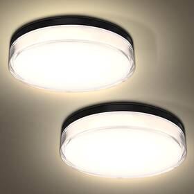 Luxrite Lr40309 Slim 7 Inch Led Flush Mount Light 15w 1000lm 5cct Dimmable 2pk