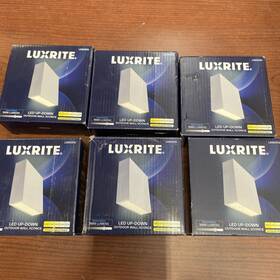 Lr40310 Luxrite 6pk 15w Up Down Wall Sconce White 5cct 120-277vac B198 Lr40310 Luxrite 6pk 15w Up Down Wall Sconce White 5cct 120-277vac B198