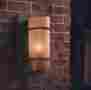 Lw-1054 Portfolio Outdoor Wall Lantern Aged Bronze Bamboo Glass