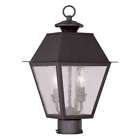 Lx.2166-07 Livex Lighting Mansfield Outdoor Post Light In Bronze 847284027497