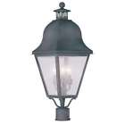 Lx.2556-61 Livex Lighting Amwell Outdoor Post Light In Charcoal 847284027909