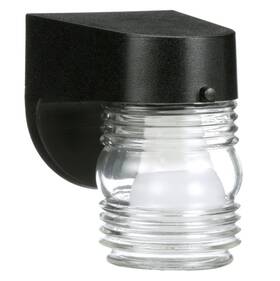 Mainstays 192968013588 Outdoor Jelly Jar Led Compatible Lantern With Clear Glass Shade