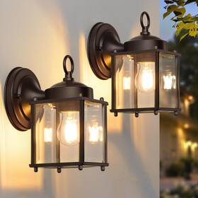 Fy-wl01-dcn-2 Matameye Outdoor Wall Lantern Exterior Dark Chocolate Waterproof Sconce Lighting