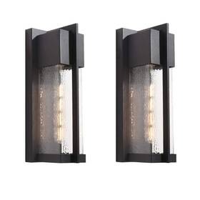 2418-1w Maxax Montpelier Black/sand Black 13ftft H Hardwired Water Glass Outdoor Wall With